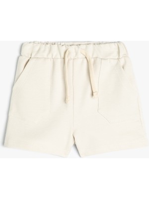 Koton Basic Şort Beli Bağlamalı Cep Detaylı