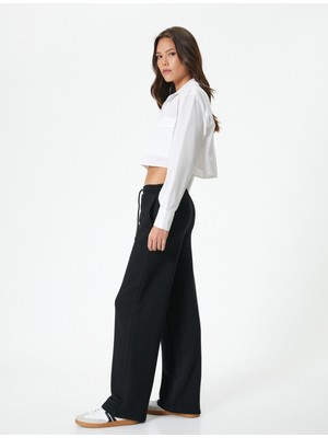 Koton Bol Paça Pantolon Beli Bağcıklı Cep Detaylı