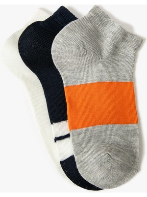 Koton 3'lü Çizgili Patik Çorap Seti