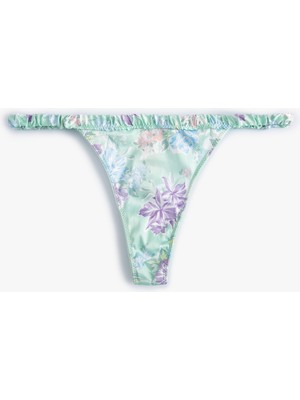 Koton Tanga Külot Saten Çiçekli