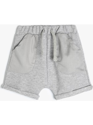 Koton Şort Beli Bağlamalı Cepli Paraşüt Cep Detaylı