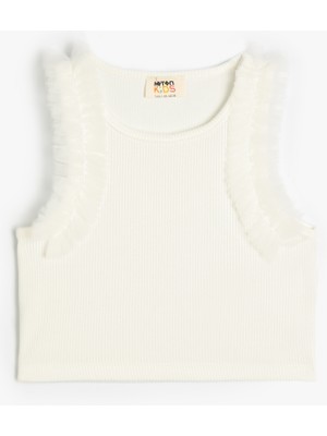 Koton Crop Atlet Tül Detaylı Ribanalı