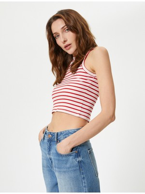 Koton Crop Atlet Halter Yaka Fitilli