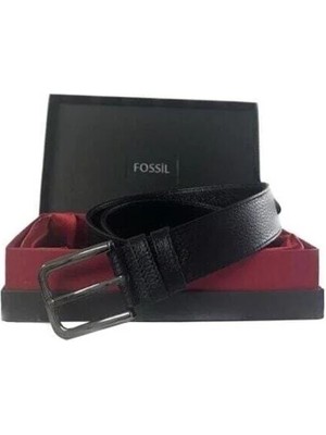 Fossil Fossilsiyah Hakiki Deri Spor Erkek Kemeri 4cm