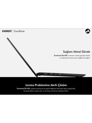 Everest Everbook Core I5 1135G7 16GB Ram 512GB SSD 15.6" IPS USB 3.2 Rgb Işıklı Klavye Laptop EB-15R