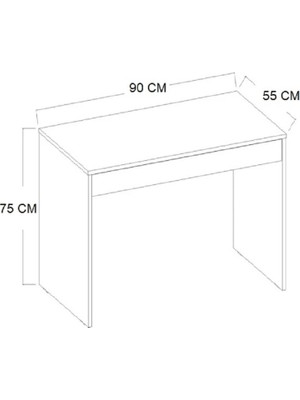 Kobiç Çekmeceli Çalışma Masası 90X55X75CM