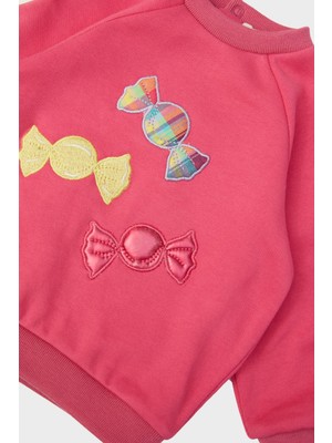 Gb Baby Layette Kız Bebek Pembe Sweatshirt 23FW0BG2409