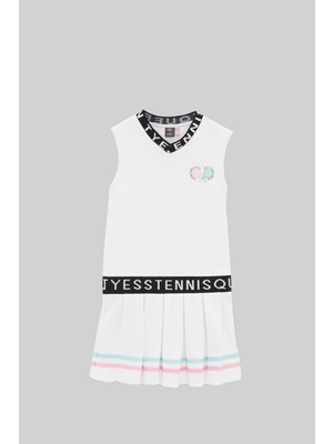 Tyess Kız Çocuk Beyaz Elbise 22SS1TJ4925