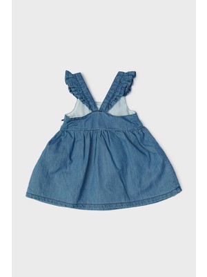 Layette Kız Bebek Denim Elbise