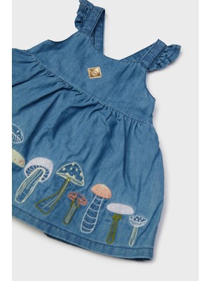 Layette Kız Bebek Denim Elbise