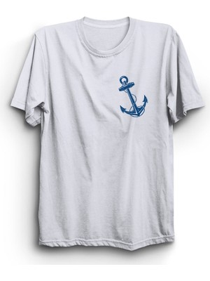 The Fame Mavi Çapa Logo, Blue Anchor Logo Tişört