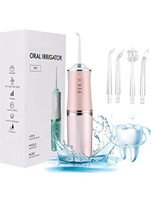 Cdwishbest Pembe Tarzı Oral Irrigator Taşınabilir Diş Su Flosser USB Şarj Edilebilir Su Jeti Ipi Kürdan 4 Jet Tml 3 Mod Ipxrpm (Yurt Dışından)