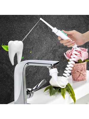 Cdwishbest Diş Fırçası Stili Taşınabilir Diş Diş Duşu Oral Irrigator Musluk Jet Kürdan Diş Temizleme Beyazlatma Araçları Püskürtme Memesi Diş Fırçası (Yurt Dışından)