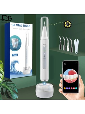 Cdwishbest Görsel Ultrasonik Irrigator Diş Ölçekleyici Matematik Oral Tartar Diş Leke Çıkarıcı 3 Mod Diş Beyazlatma Cihazı USB Şarj (Yurt Dışından)