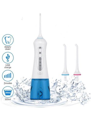 Cdwishbest Taşınabilir Oral Irrigator Akülü 3 Mod Şarj Edilebilir Elektrikli Oral Irrigator Diş Diş Duşu Su Geçirmez Diş Temizleyici (Yurt Dışından)