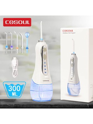 Cdwishbest OR01 Stili Cosoul Oral Irrigator Diş Diş Duşu 300 ml Büyük Kapasiteli Akülü Taşınabilir Diş Temizleyici Profesyonel Su Jeti Ev Kullanımı (Yurt Dışından)