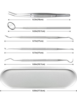 Cdwishbest 5 Adet Tarzı 6 Adet Diş Hijyeni Araç Kiti Diş Hekimi Tartar Kazıyıcı Ölçekleyici Diş Ekipmanları Matematik Plak Sökücü Diş Temizleme Ağız Bakımı Aracı (Yurt Dışından)