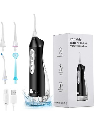 Cdwishbest Siyah Stil Diş Temizleyici Oral Irrigator Beyazlatma Diş Duşu Seçim Diş Temizleme Araçları Waterpick Tartar Eliminator USB Ev Aletleri (Yurt Dışından)