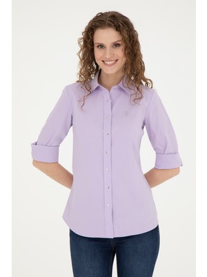 U.S. Polo Assn. Kadın Lila Gömlek Basic 50283990-Vr034