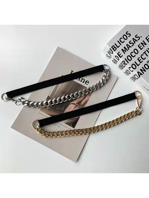 Bettyabecky Altın Zincir Kemer Elastik Gümüş Metal Bel Kemerleri Kadınlar Için Yüksek Kaliteli Streç Kuşak Bayanlar Ceket Ketting Riem Kemer (Yurt Dışından)