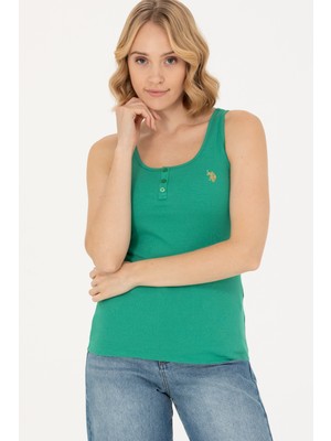 U.S. Polo Assn. Kadın Yeşil Tişört Basic 50262673-VR054