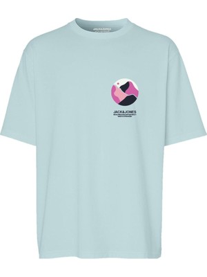 Jack & Jones JORLAFAYETTE TEE SS CREW Mavi Erkek Kısa Kol T-Shirt