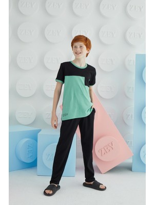 Erkek Garson Kısa Kol Yeşil Pijama Takım C4T5N68