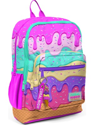 Coral High Pembe Dondurma Okul Çantası - Kız Çocuk 14,4 L Su Geçirmeyen Kumaş Özellikli