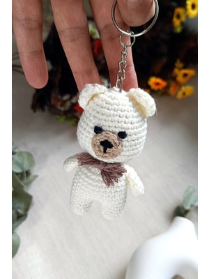 D&D Concept Amigurumi Organik Örgü Ayıcık Oyuncak Anahtarlık ve Çanta Aksesuarı