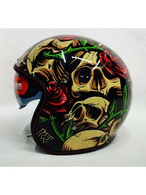 mt Kask mt Le Mans 2 Sv Breakout B9 Parlak Siyah Yarım Kask
