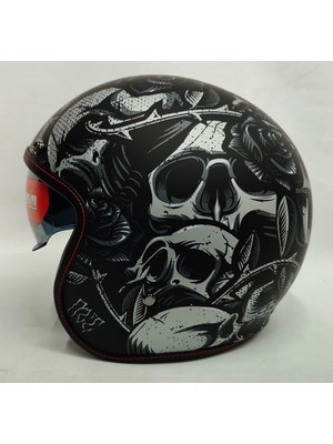 mt Kask mt Le Mans 2 Sv Breakout B2 Mat Siyah Yarım Kask
