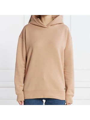 Calvin Klein Kadın Marka Logolu Pamuklu Normal Kalıp Günlük Gri Sweatshirt K20K206964-PAW