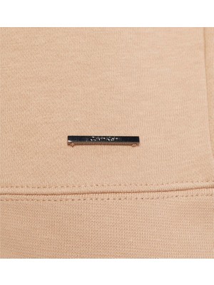 Calvin Klein Kadın Marka Logolu Pamuklu Normal Kalıp Günlük Gri Sweatshirt K20K206964-PAW