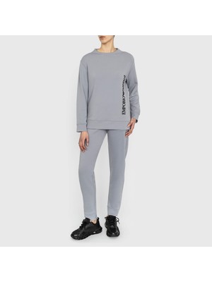 Emporio Armani Kadın Marka Logo Detaylı Bisiklet Yaka Regular Fit Gri Sweatshirt 6R2M7J 2JXGZ-0608