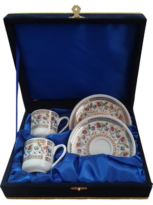 Armada Çini Ar 715 Küçük Lale Altın Yaldızlı 2 Lı Fincan Takımı