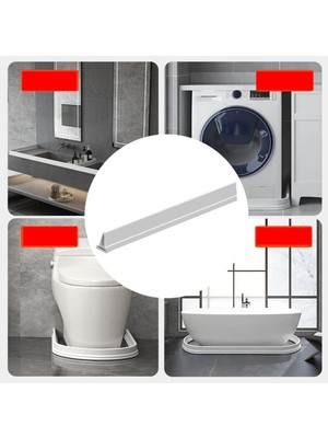 Evinizin Vitrini Duş, Kapı Eşiği, Tezgah Üstü Su Bariyeri Sızdırmaz Yapışkanlı Silikon Bant Izolasyon Bandı(2 Metre)