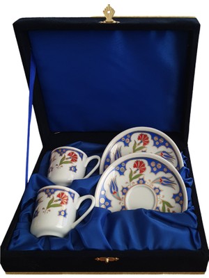 Armada Çini Ar 716 Tek Karanfil Altın Yaldızlı 2 Lı Fincan Takımı