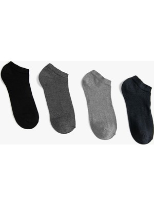 Koton Basic 4'lü Patik Çorap Seti Çok Renkli