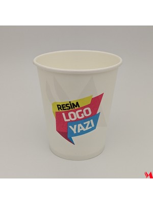 M Cup Özel Baskılı 7 Oz Vendıng Karton Bardak 3000 Adet