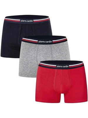 Pierre Cardin Erkek 3'lü Strech Likralı Boxer, %95 Pamuk %5 Likralı