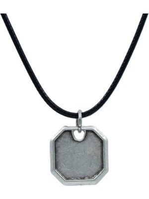 Bu Farklı Geometrikderi Ip Kolye - Gümüş Kaplama - Kadın Erkek Kolye - NO:1605