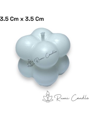 Rumi Candle 24 Adet Özel Mini Bubble Mum Davet Nikah Söz Nişan Kına Doğum Hediyeliği