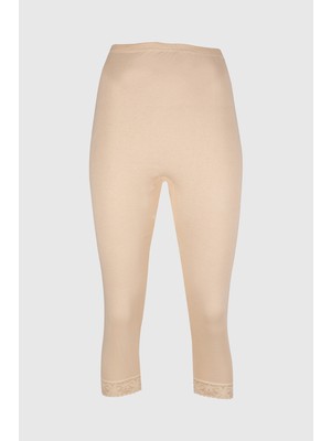 Ceylanoğlu 4'lü  Bayan Ribana Dantelli  Diz Altı TAYT-237TEN