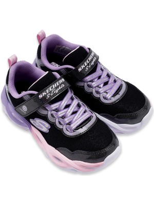 Skechers Twisty Glow Büyük Kız Çocuk Siyah Işıklı Spor Ayakkabı 303717L Bkmt