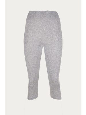 Ceylanoğlu 4'lü Bayan  Ribana Katlamalı Dizaltı TAYT-235 Gri