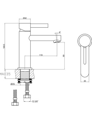 Fause Lavabo Bataryası Lisio KLB121