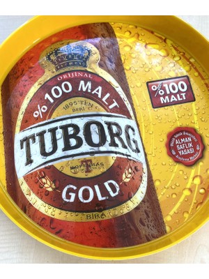 Sanat Taciri Mika Tuborg Tepsi Servis Tepsisi Bira Tepsisi