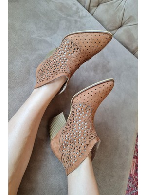 Topukla 019 1009 Topukla Kadın Süet Yazlık Bot