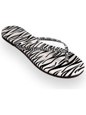 Tkees TK-2209 Klasik Desenli Parmak Arası Kadın Terlik