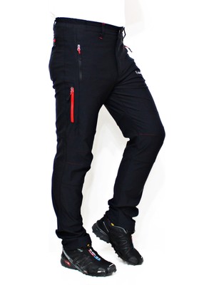 Mudwill HIKER300 Siyah Likralı Outdoor Pantolon Erkek İçin Yürüyüş ve Kamp Aktivitelerine Uygun